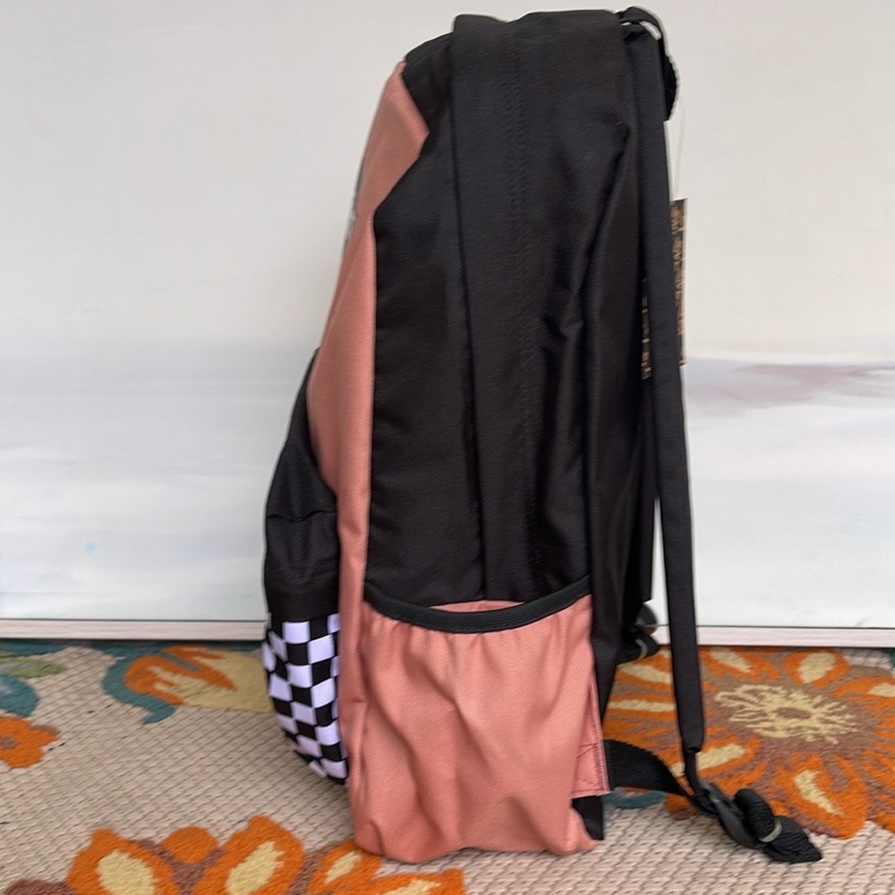 Vans Off The Wall Women's Street Sport Realm Backpack Bag - Rose Pink/Checkered - Picture 16 of 16